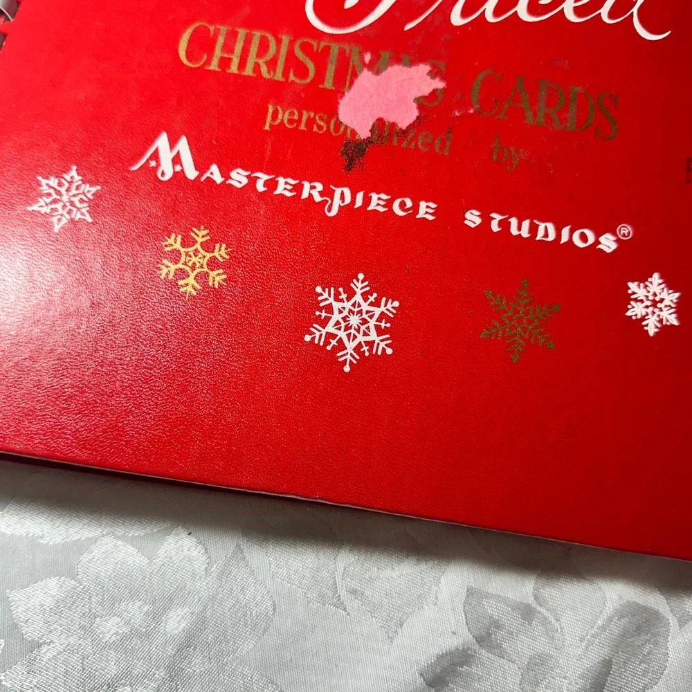 Masterpiece Studios Christmas Card Sample Book 1969 Red Large Good Vintage MCM